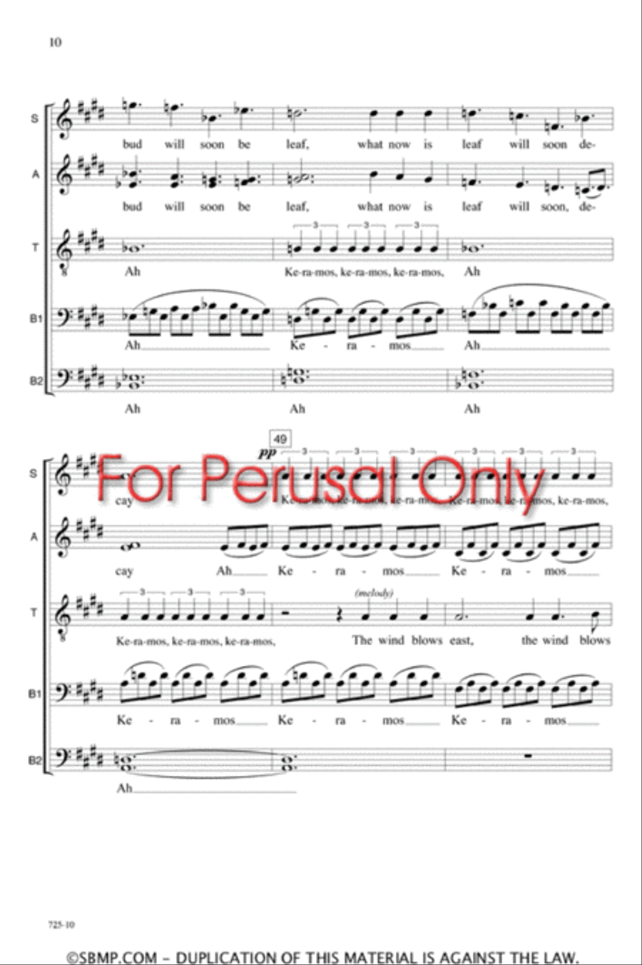 Keramos - SATB divisi Octavo image number null