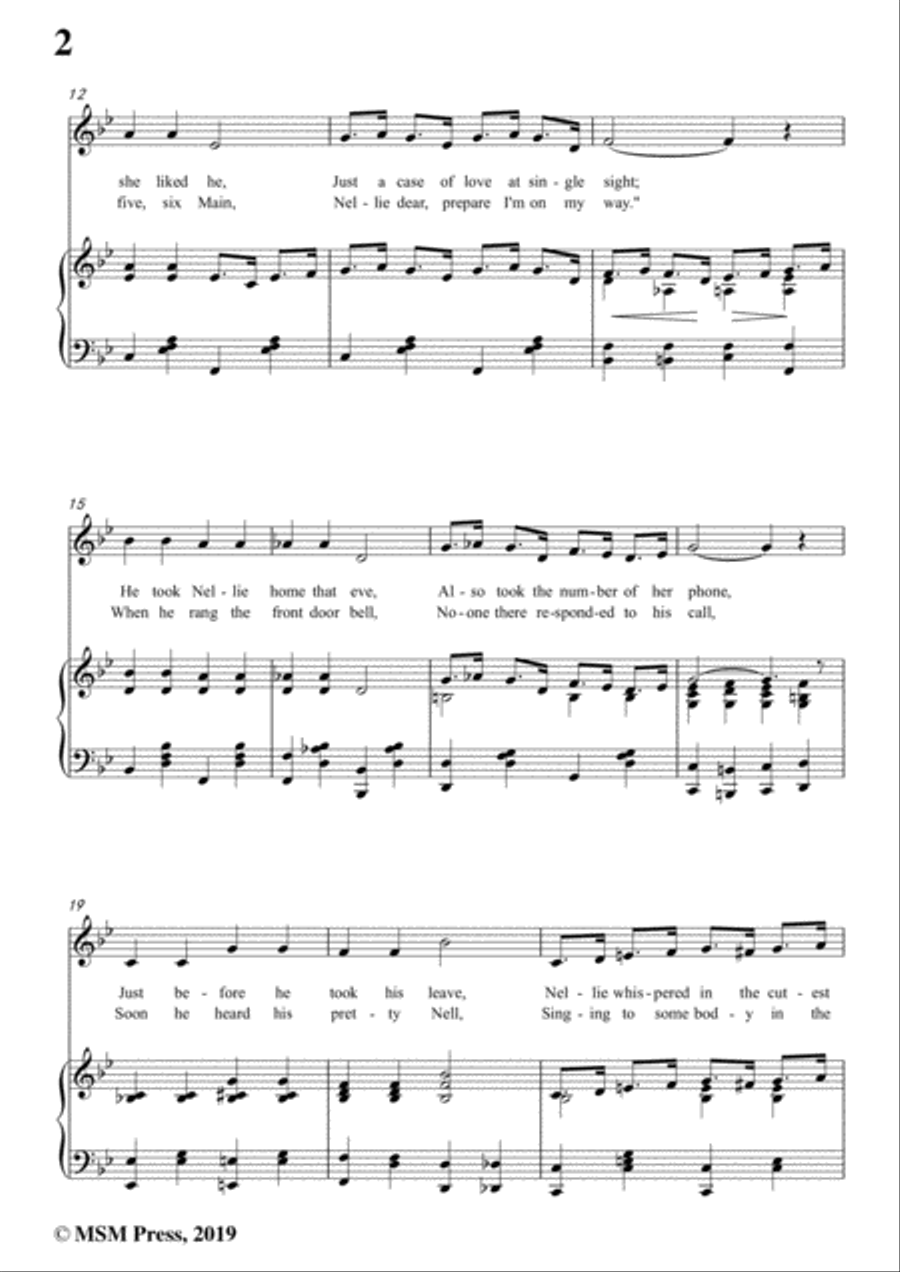 Irving Berlin-Call Me Up Some Rainy Afternoon,in B flat Major,for Voice&Piano Voice scores gallery preview page 4