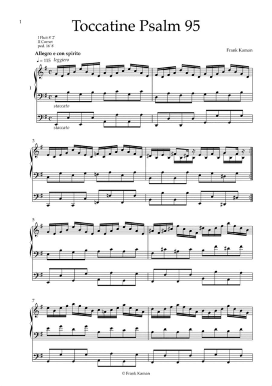 Toccatine psalm 95
