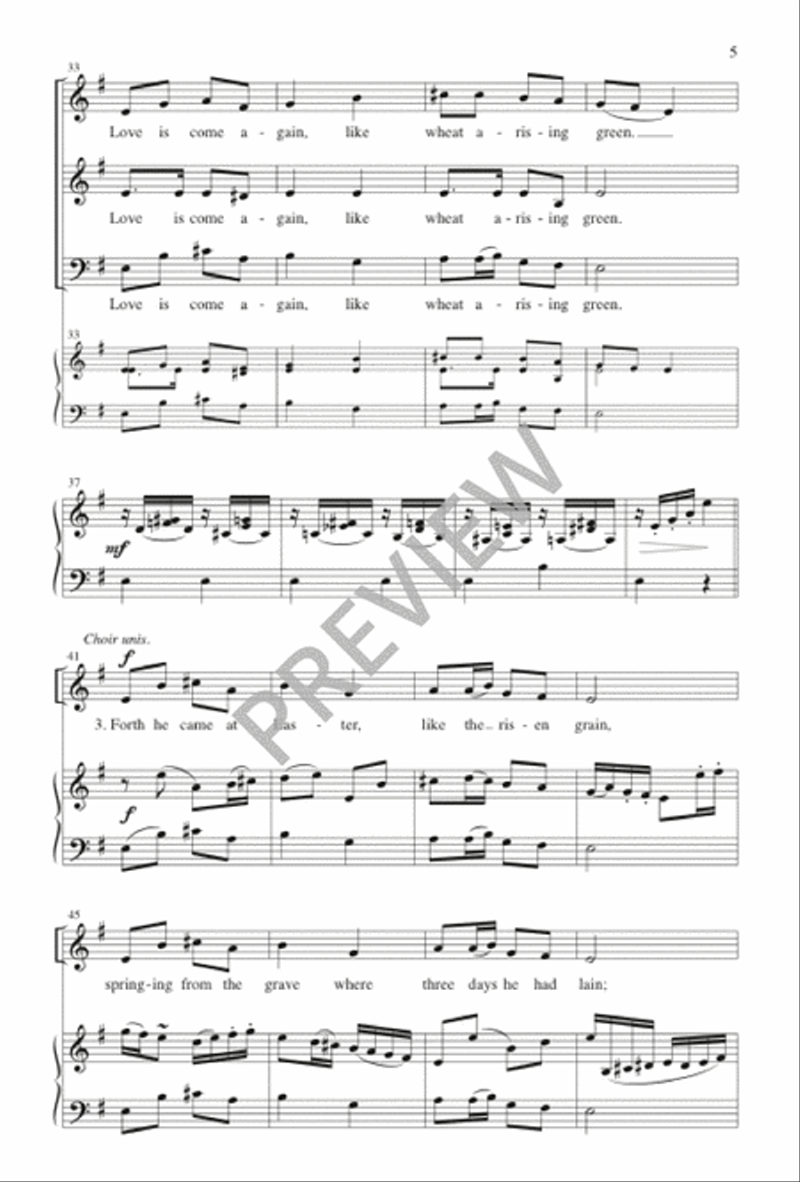 Love Is Come Again Love Is Come Again 3-Part scores gallery preview page 6
