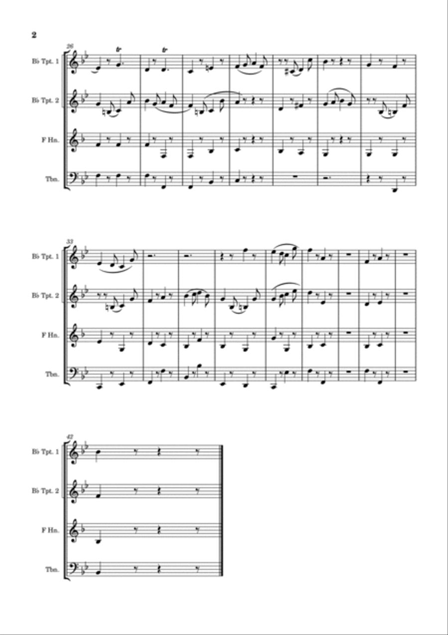 Allegro molto e con brio from Grosse Fuge Op. 133 Brass Ensemble scores gallery preview page 2