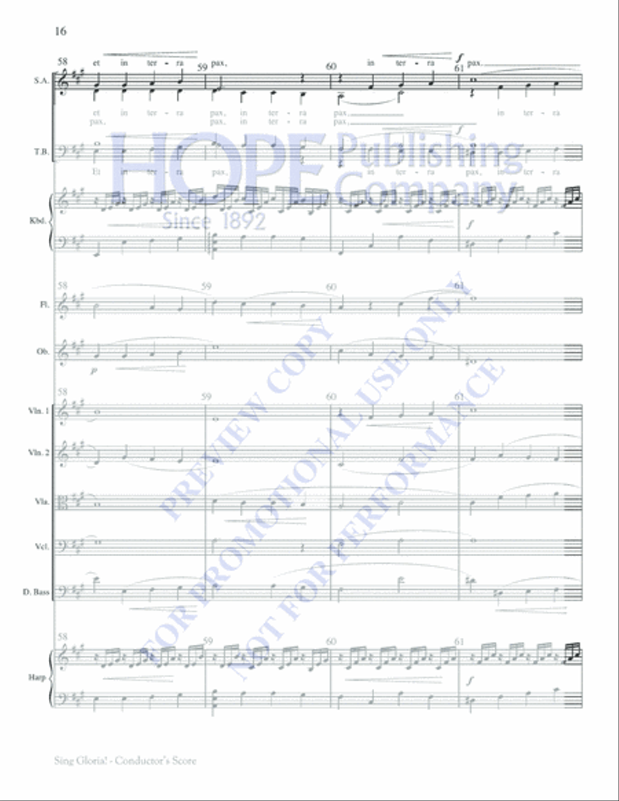 Sing Gloria! Flute scores gallery preview page 17