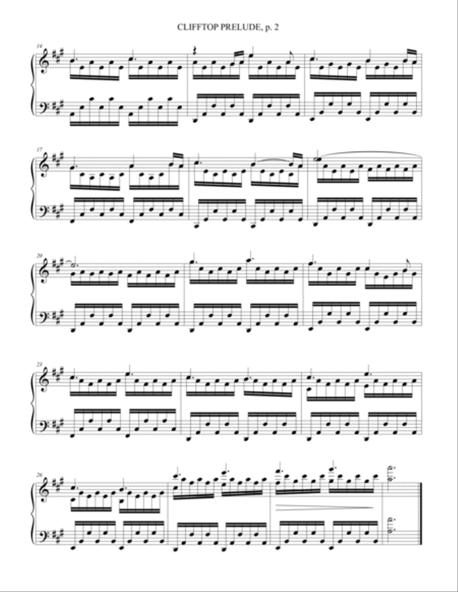 Clifftop Prelude Piano Solo scores gallery preview page 2
