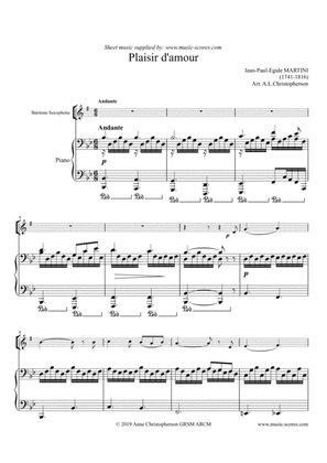 Plaisir d'Amour - Baritone Saxophone and Piano
