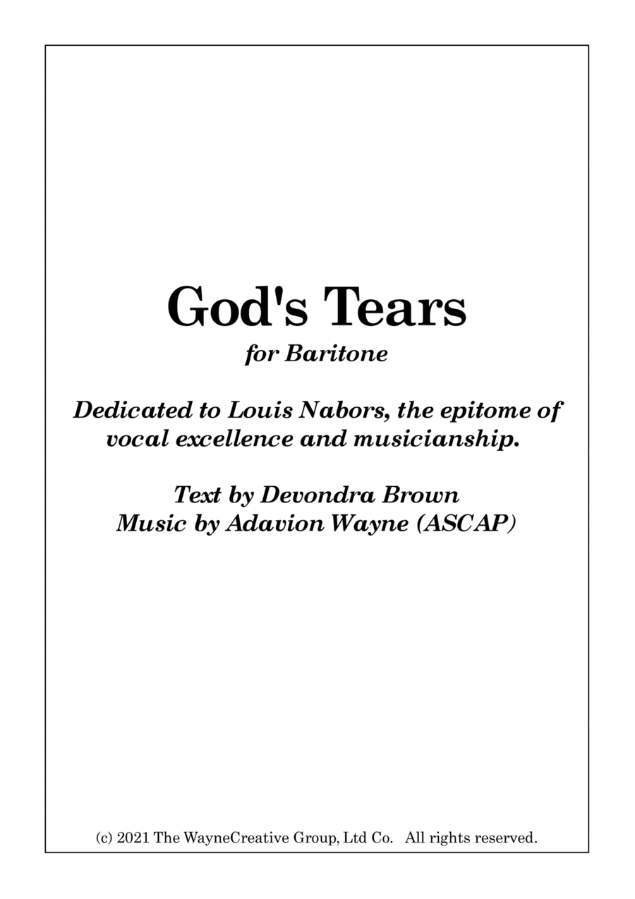 God's Tears Voice Solo scores gallery preview page 1