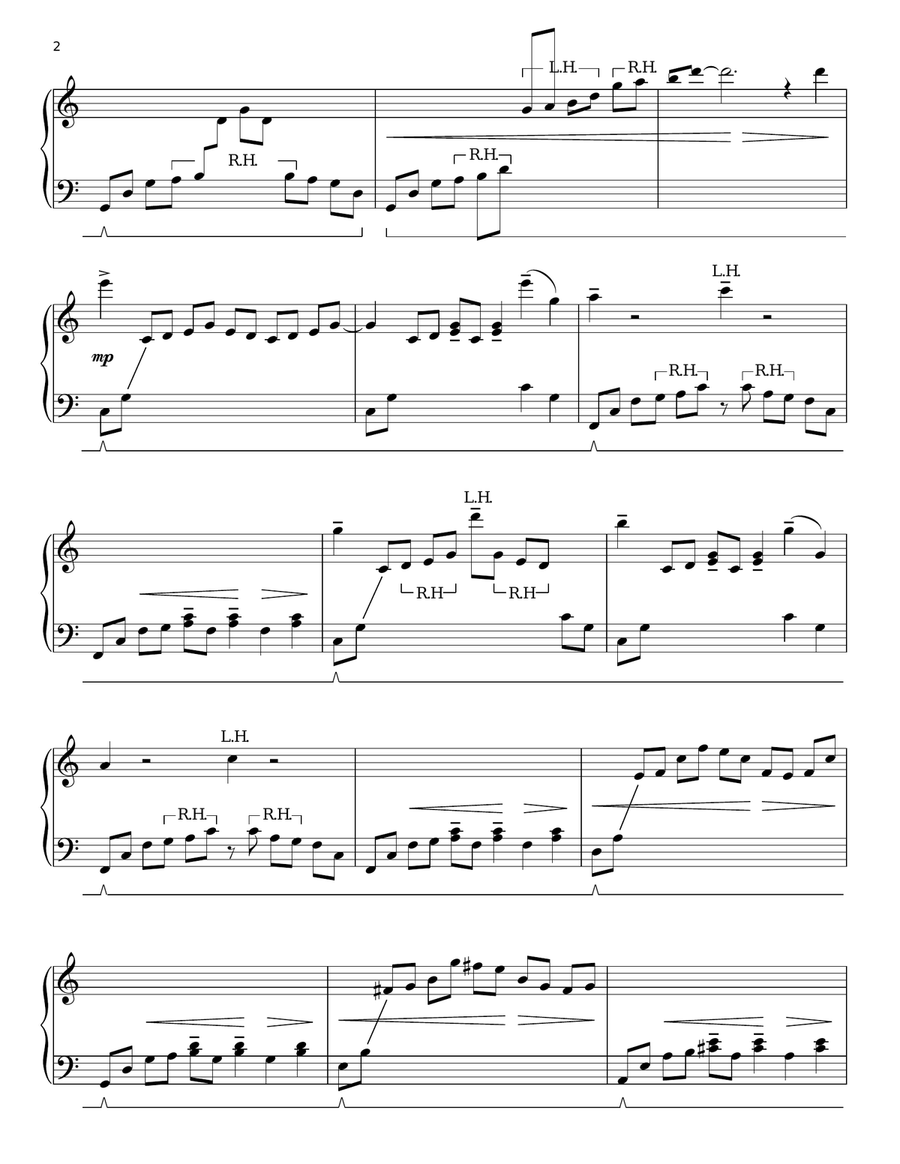 Drifting Piano Solo scores gallery preview page 2