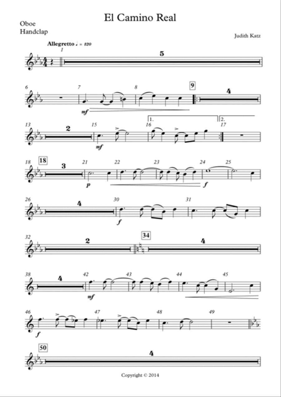 El Camino Real - band parts Concert Band scores gallery preview page 5