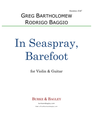 In Seaspray, Barefoot for violin & guitar