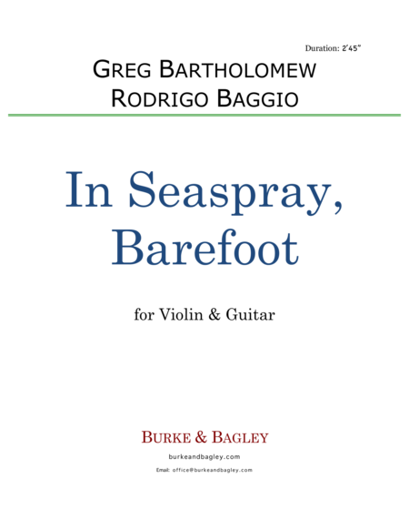 In Seaspray, Barefoot for violin & guitar image number null