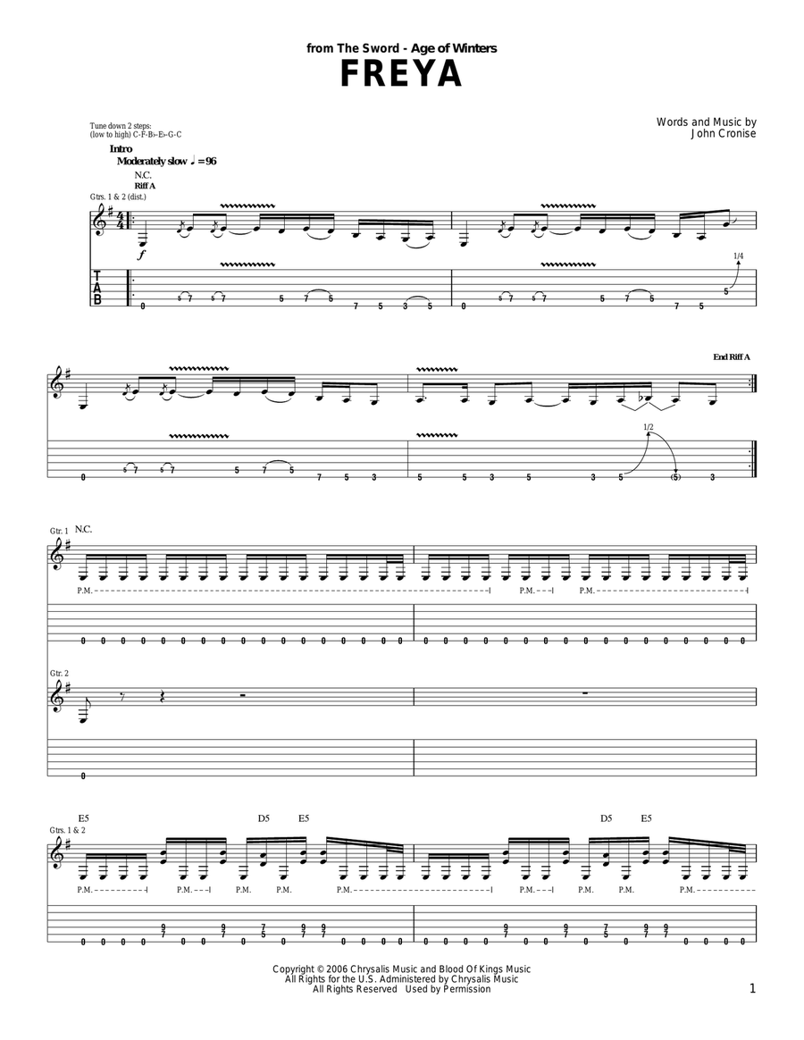 Freya Acoustic Guitar scores gallery preview page 1