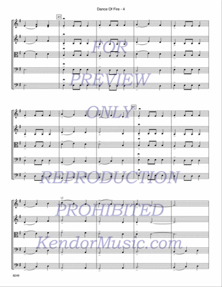 Dance Of Fire String Orchestra scores gallery preview page 5