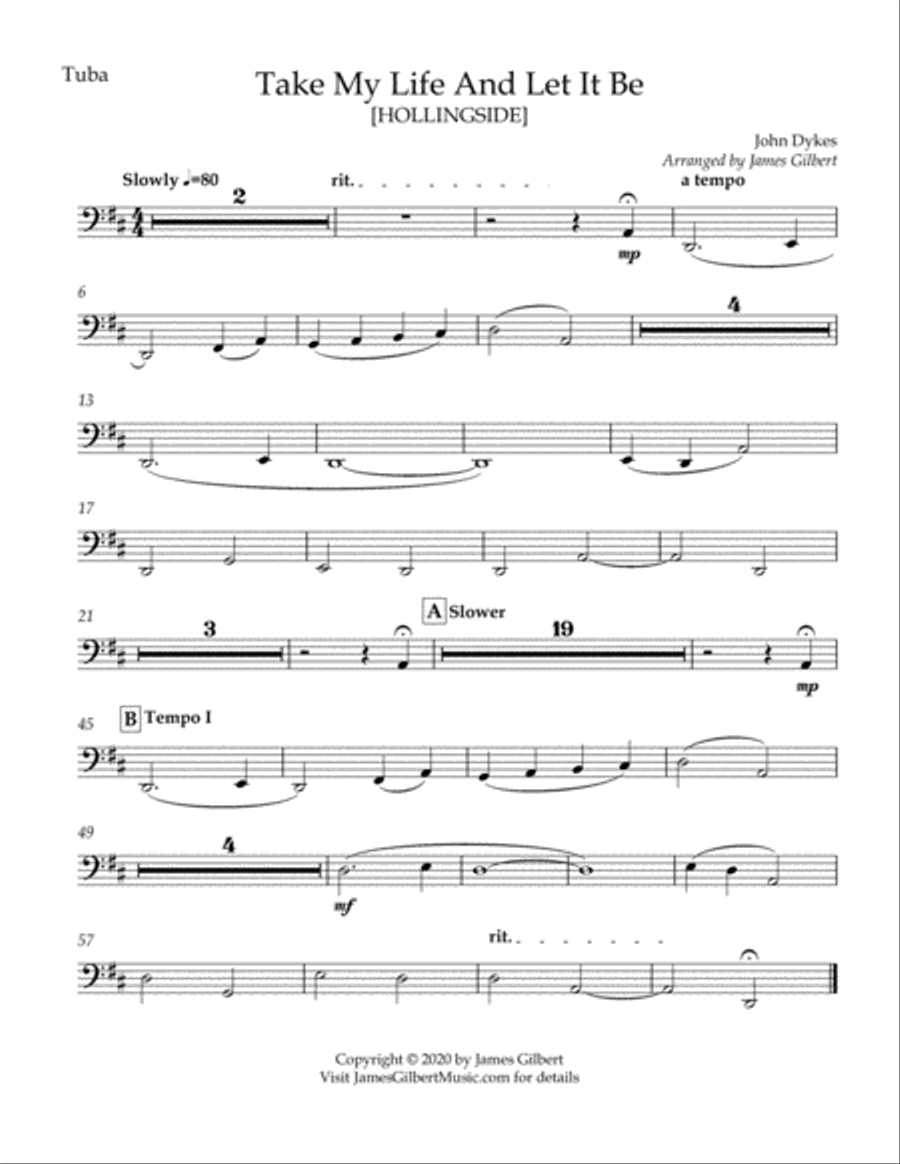 Take My Life And Let It Be Brass Ensemble scores gallery preview page 2