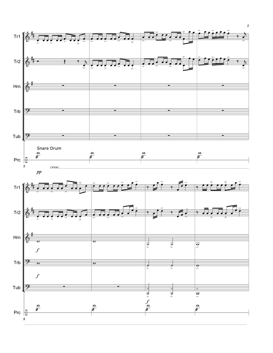 Fanfare For Rocky Brass Ensemble scores gallery preview page 3
