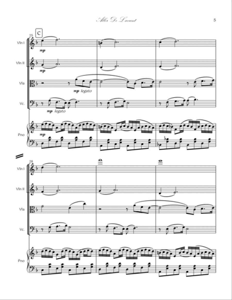 16. Aller De L'avant Piano Quintet Piano Quintet scores gallery preview page 5