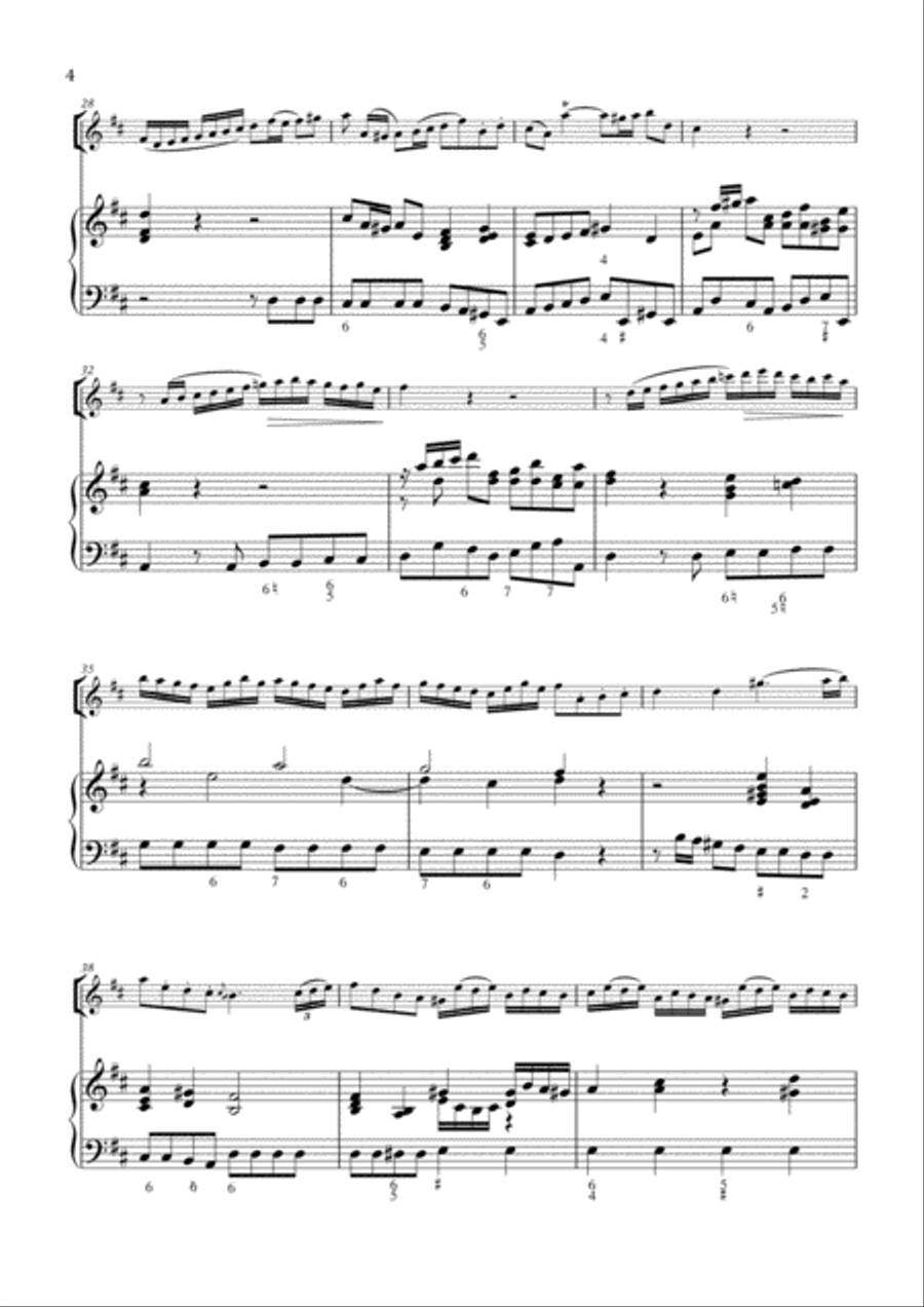 Quantz Flute Concerto in D, QV 5:45 Small Ensemble scores gallery preview page 4