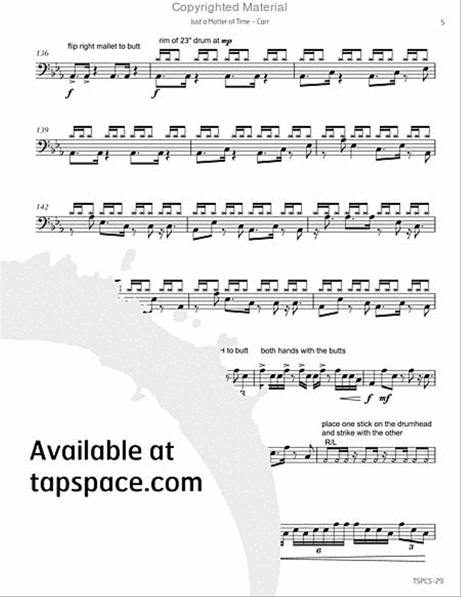 Just a Matter of Time Just a Matter of Time Percussion scores gallery preview page 8