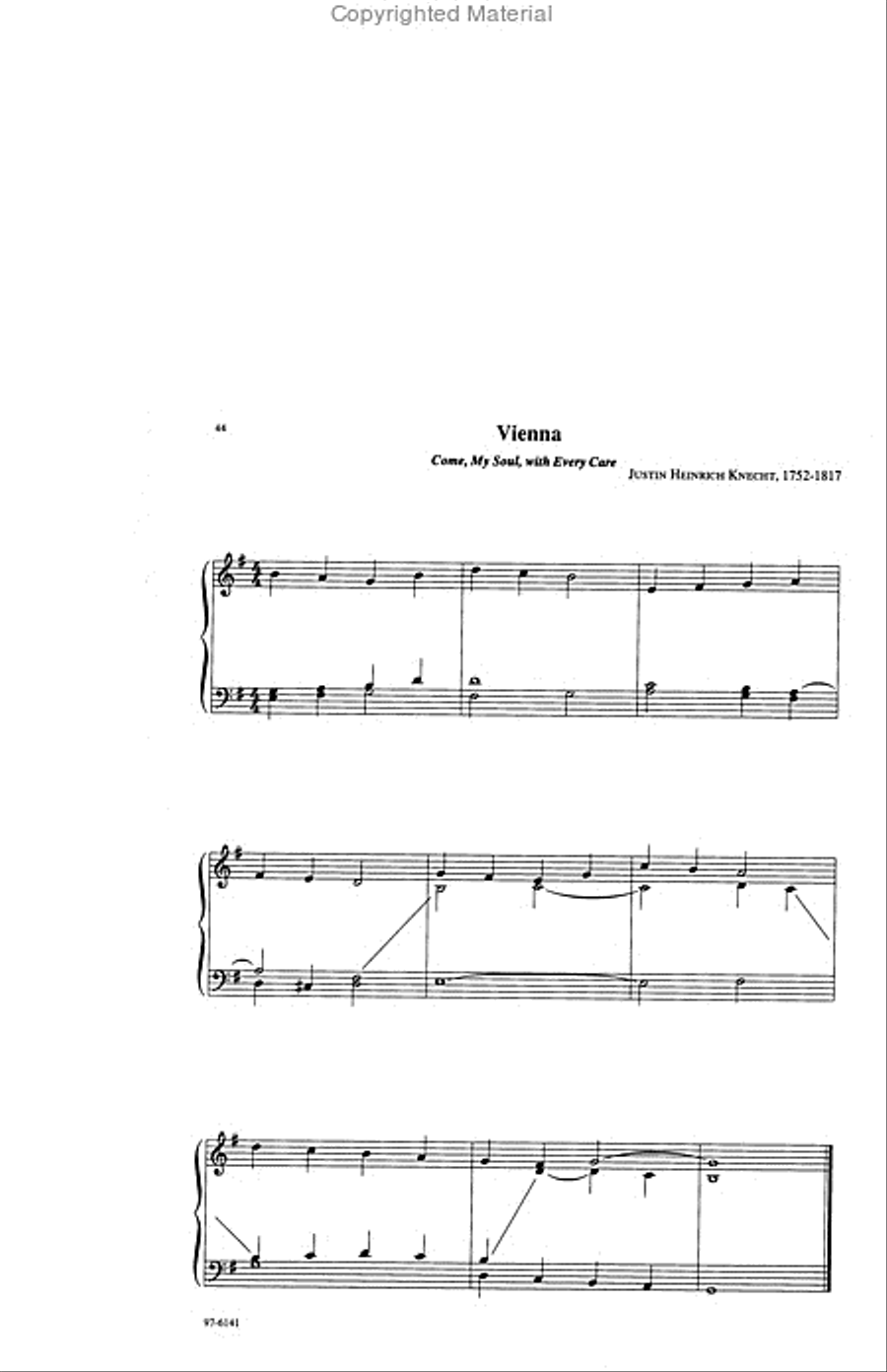Easy Hymn Accompaniments for Organ or Piano Organ scores gallery preview page 18