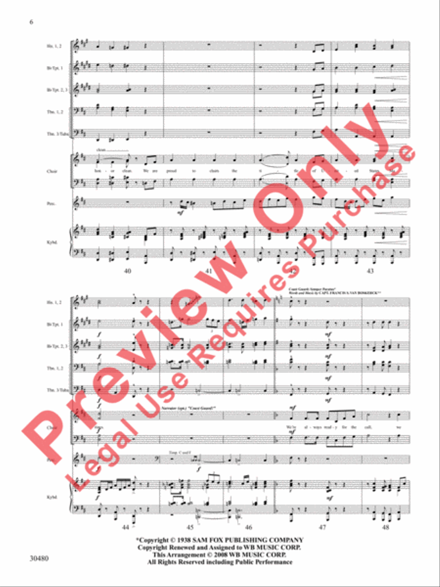 A Tribute to the Armed Services (A Medley) Choir scores gallery preview page 7