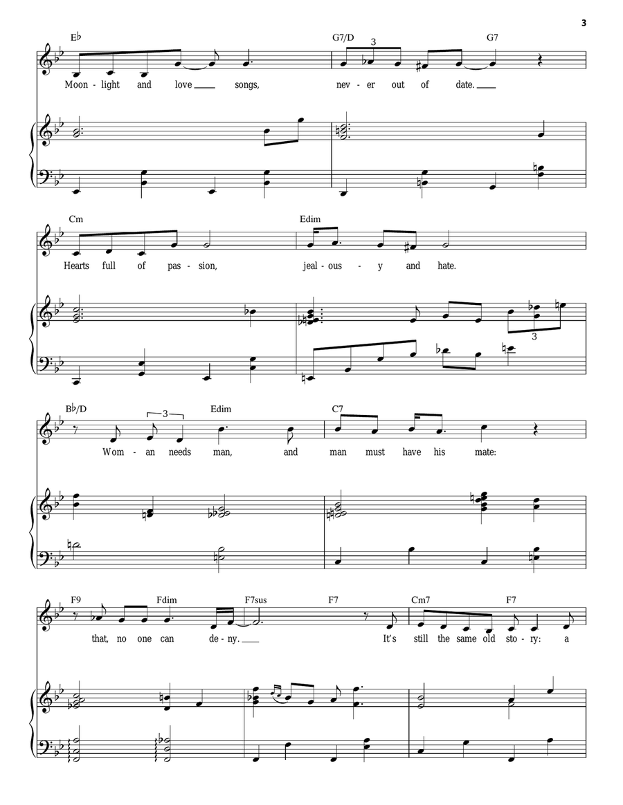 As Time Goes By Piano, Vocal scores gallery preview page 3