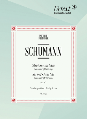 Book cover for String quartets Nos. 1-3 Op. 41