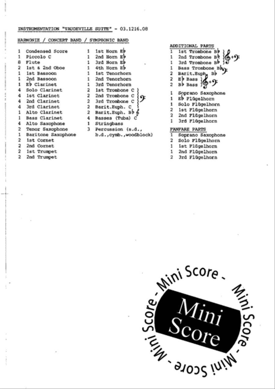Vaudeville Suite Vaudeville Suite Concert Band scores gallery preview page 8