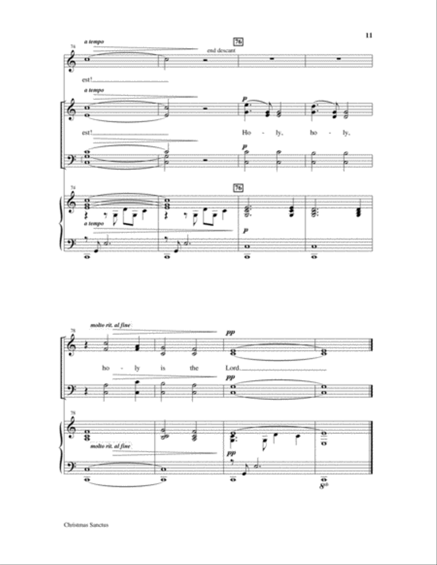 Christmas Sanctus 4-Part scores gallery preview page 12