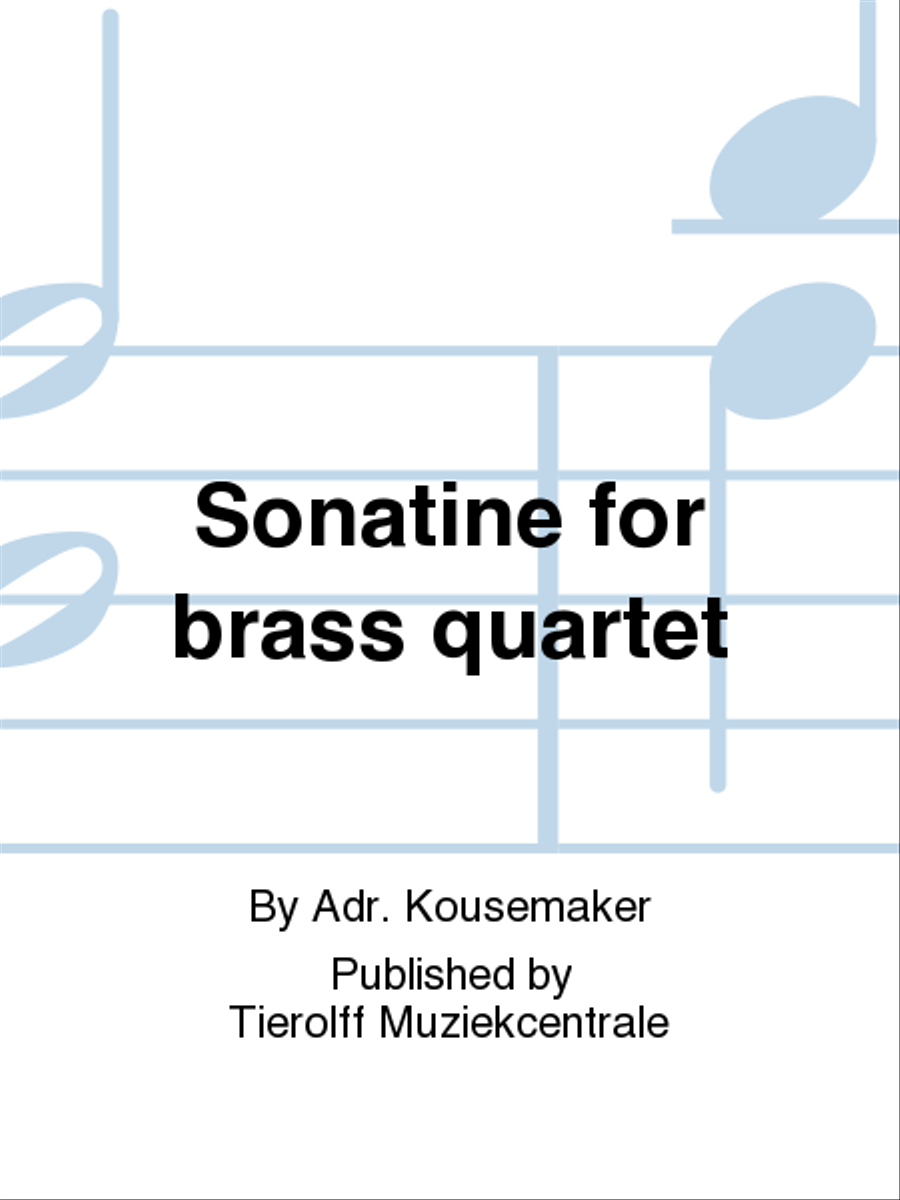 Sonatine For Brass Quartet Brass Quartet scores gallery preview page 1