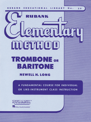 Book cover for Rubank Elementary Method - Trombone or Baritone