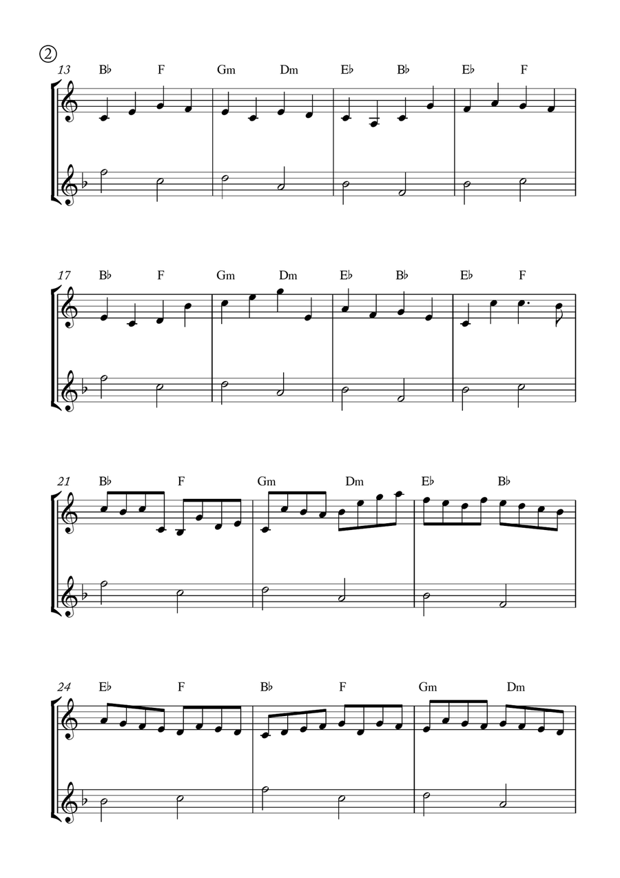 Canon in D Brass Duet scores gallery preview page 2