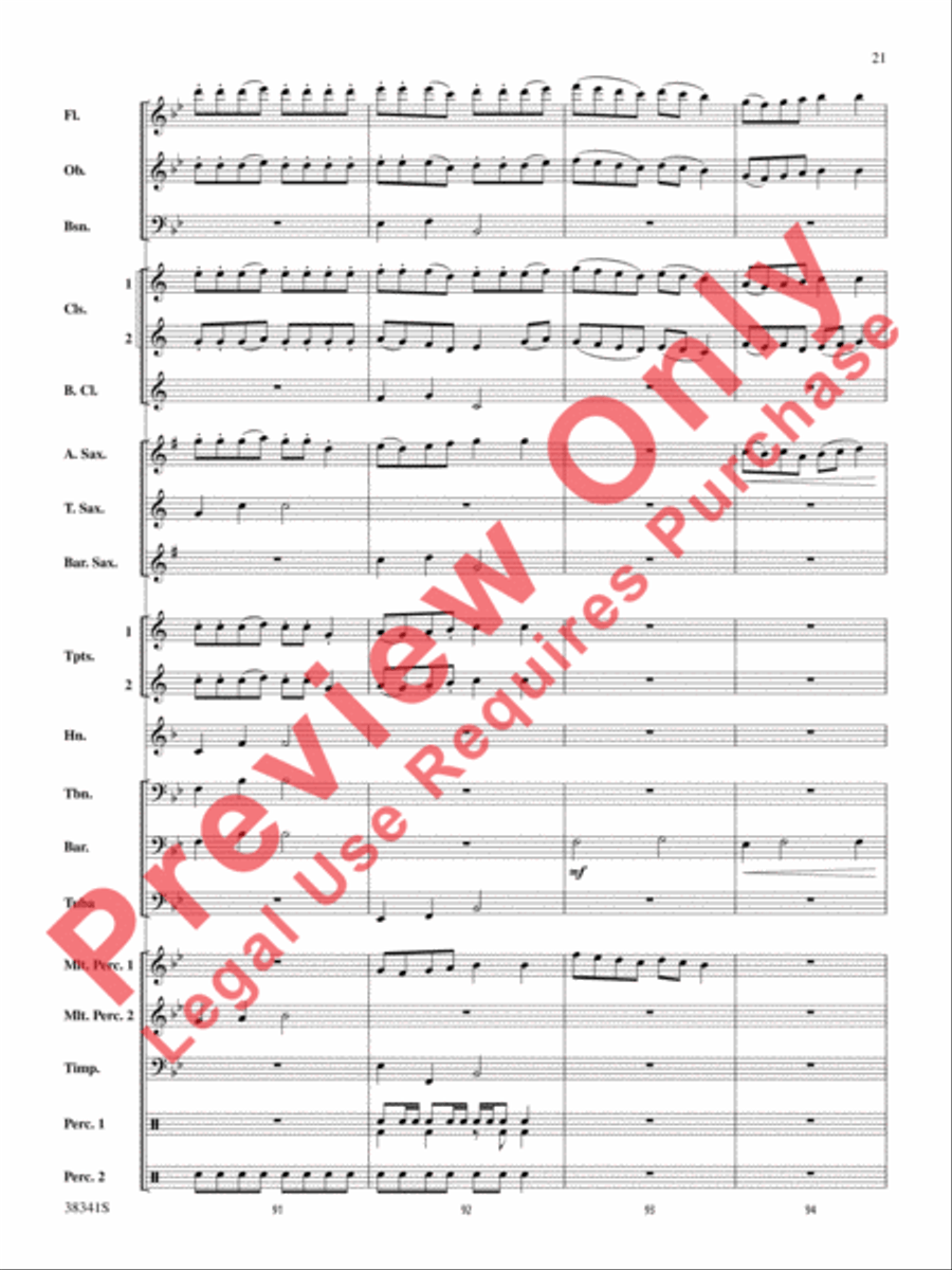 A Canadian Christmas Concert Band scores gallery preview page 22