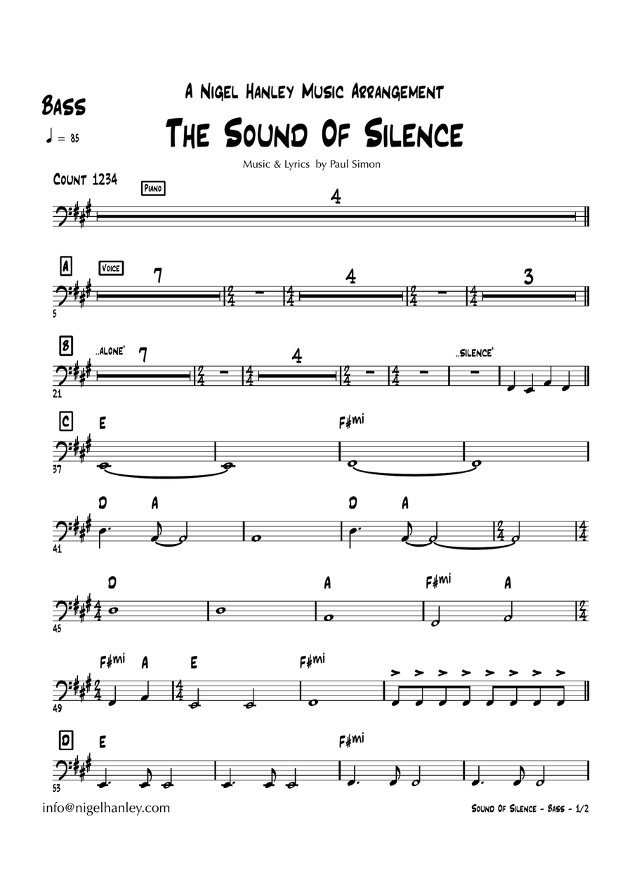 The Sound Of Silence Cover Band scores gallery preview page 2