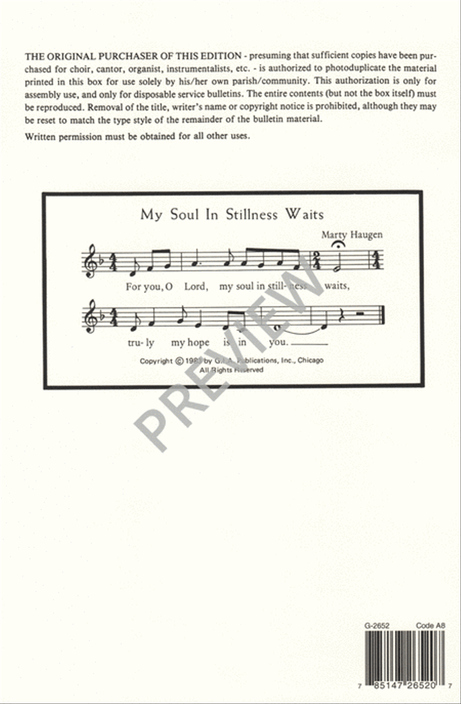 My Soul in Stillness Waits Unison Choir scores gallery preview page 8
