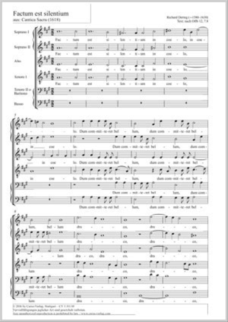 Factum est silentium Choir scores gallery preview page 1