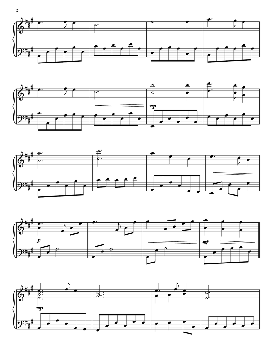 Silent Night Silent Night Piano Solo scores gallery preview page 2