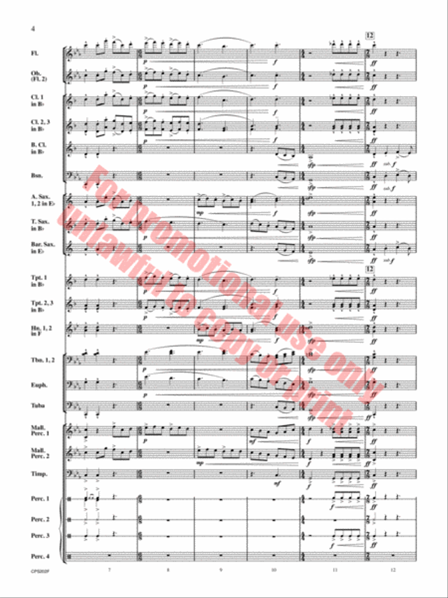 Brain Waves Concert Band scores gallery preview page 5
