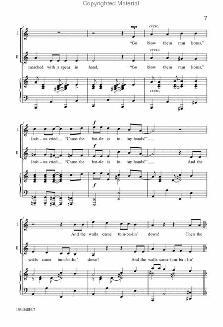 Joshua Fit the Battle of Jericho 2-Part scores gallery preview page 6