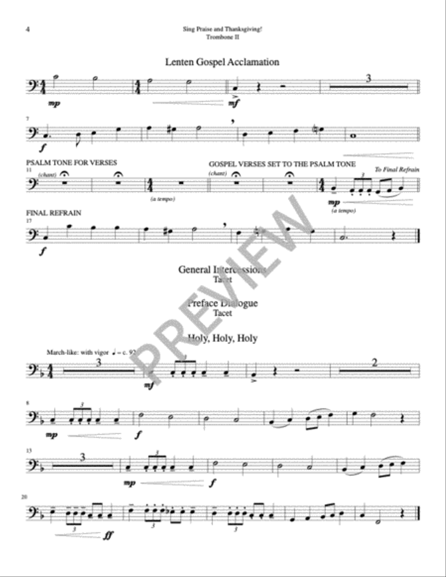 Sing Praise and Thanksgiving Mass-Choir, Cantor, Keyboard, Guitar Edition Choir scores gallery preview page 5