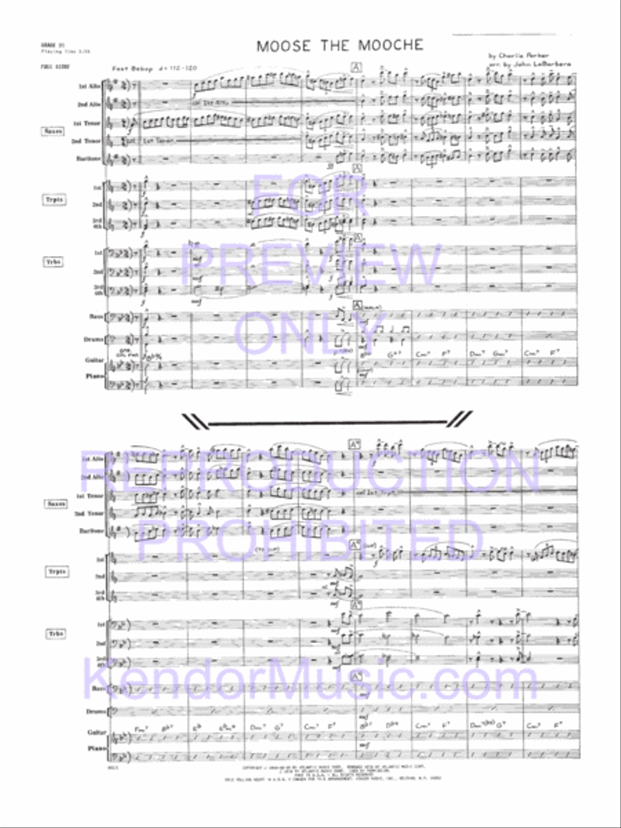 Moose The Mooche Jazz Ensemble scores gallery preview page 2
