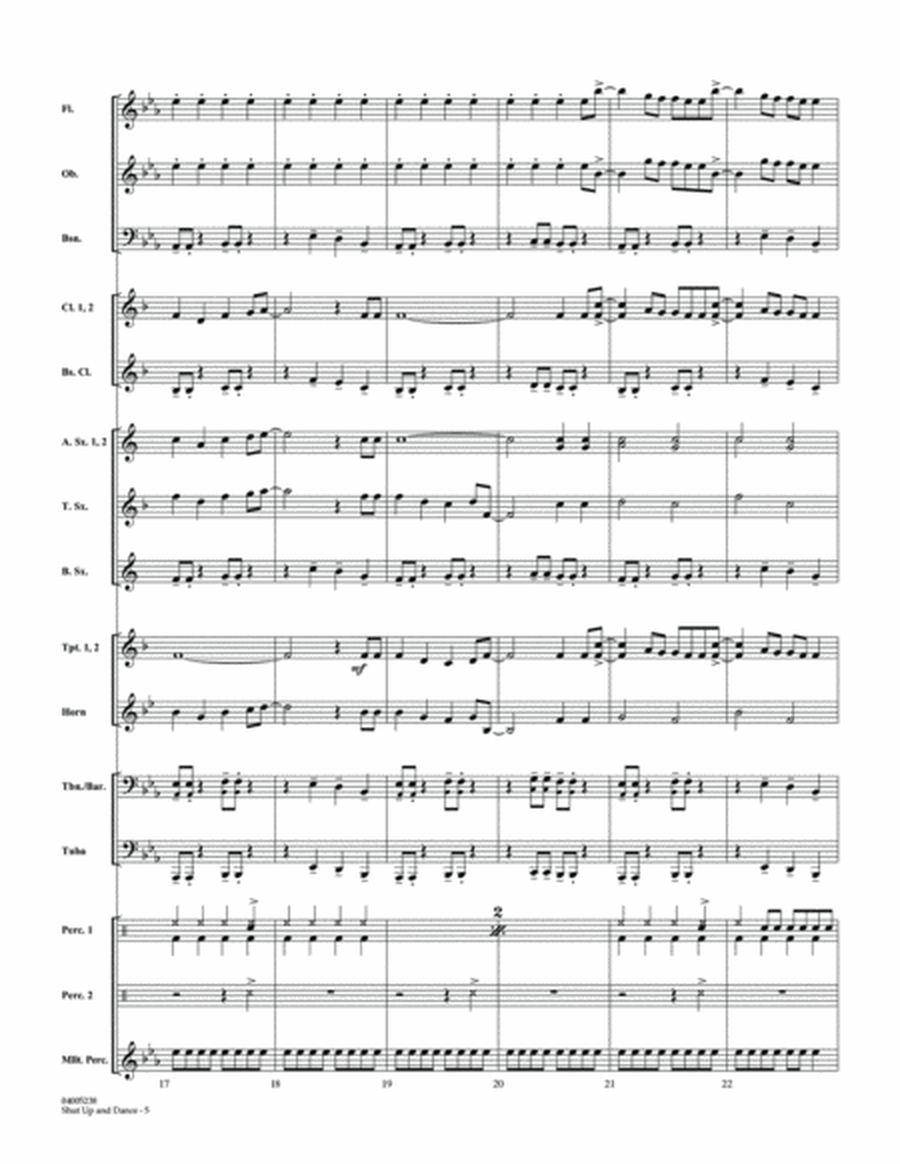Shut Up and Dance - Conductor Score (Full Score)