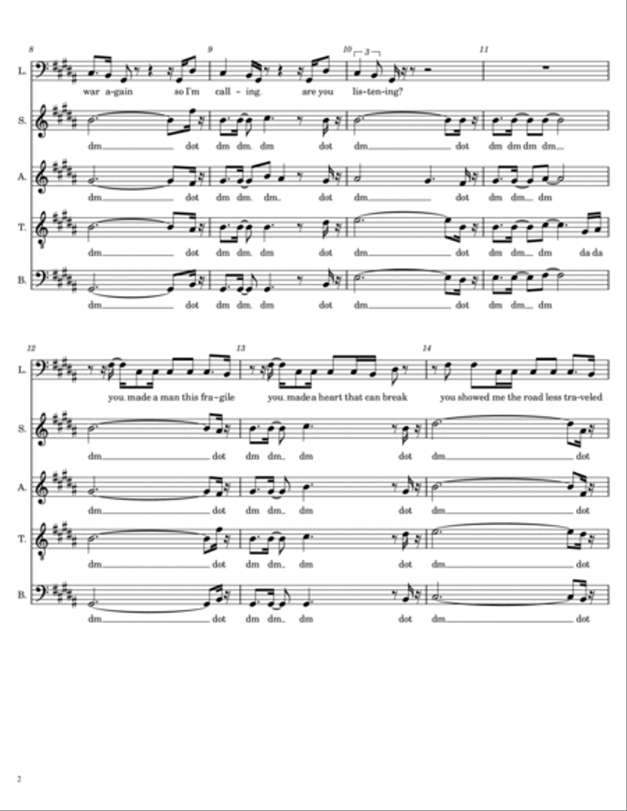 Dear God A Cappella scores gallery preview page 2