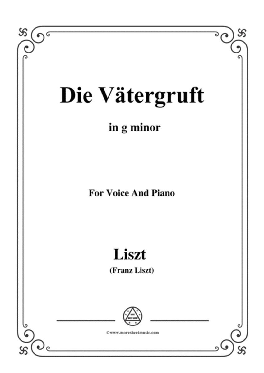 Liszt-Die Vätergruft in g minor,for Voice and Piano image number null
