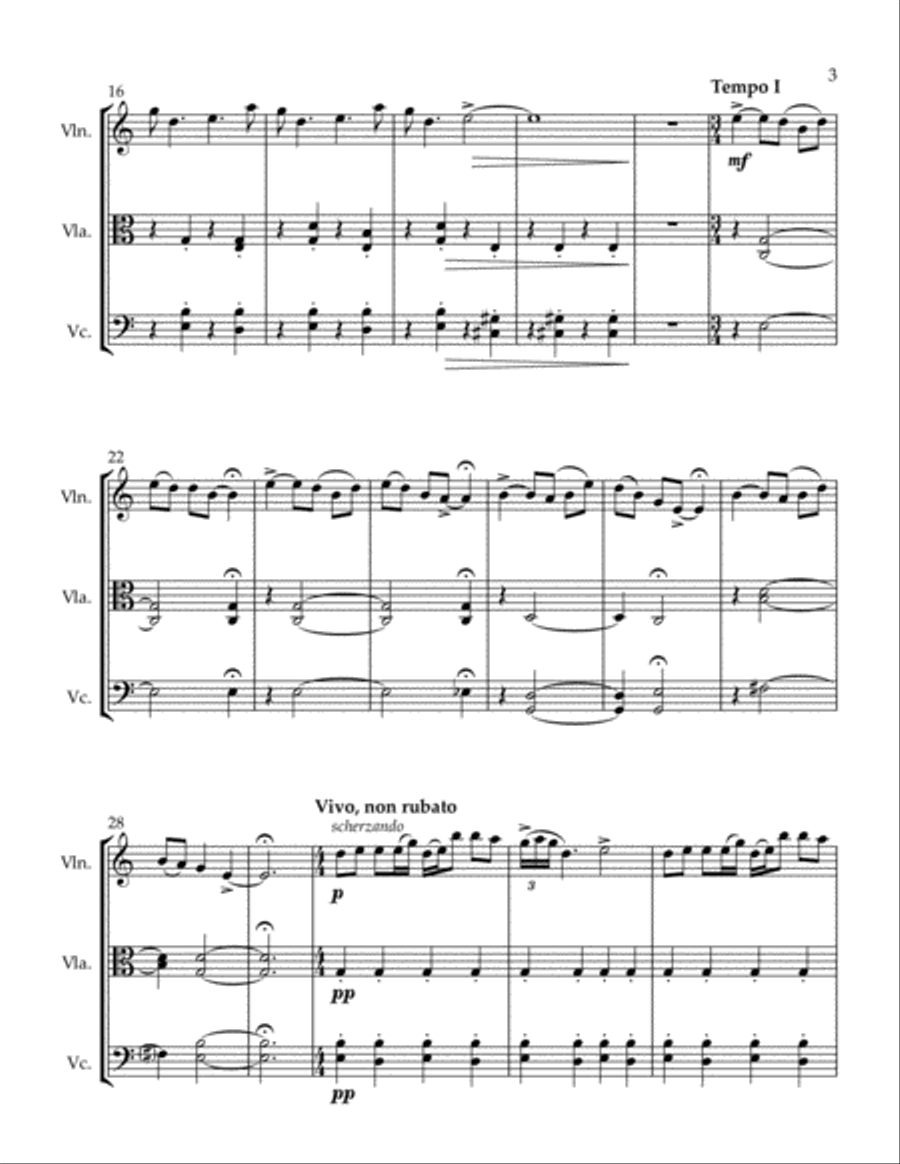 Evening in Transylvania String Trio scores gallery preview page 3
