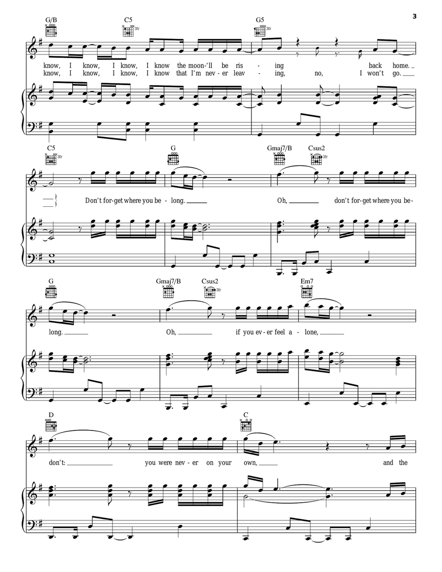 Don't Forget Where You Belong Acoustic Guitar scores gallery preview page 3