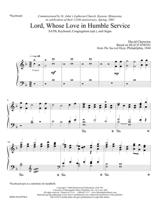 Lord, Whose Love in Humble Service (Downloadable Keyboard Accompaniment)