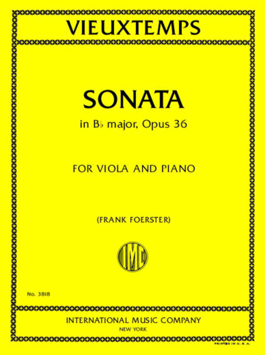 Sonata In B Flat Major, Opus 36 Viola scores gallery preview page 1