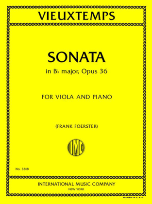 Book cover for Sonata In B Flat Major, Opus 36