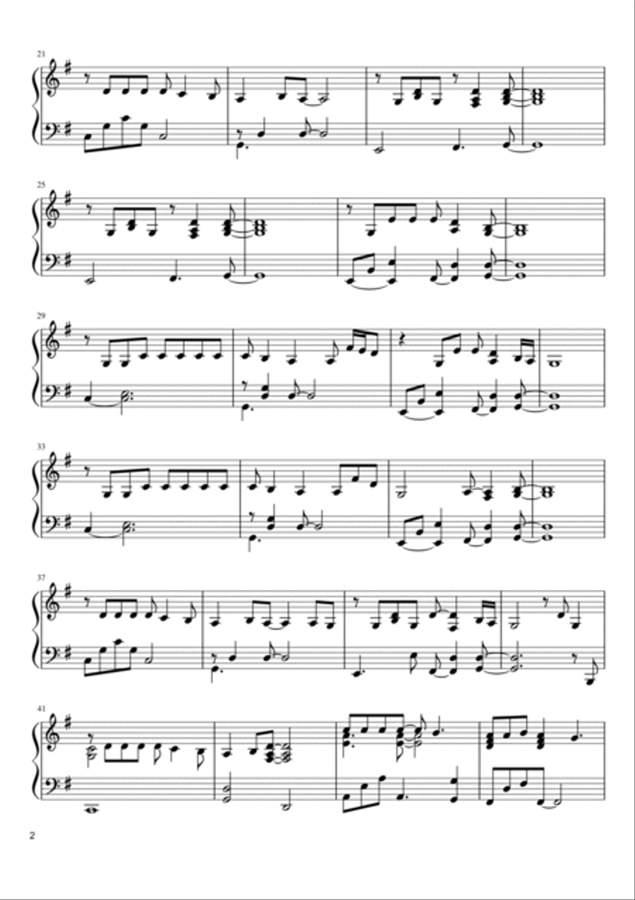 Shallow Piano Solo scores gallery preview page 2