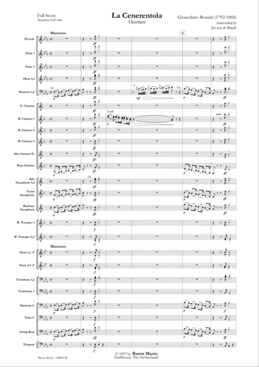 La Cenerentola La Cenerentola Concert Band scores gallery preview page 2