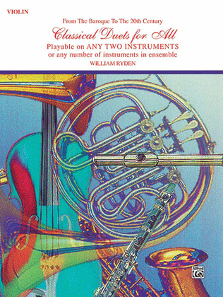 Book cover for Classical Duets For All (Violin)