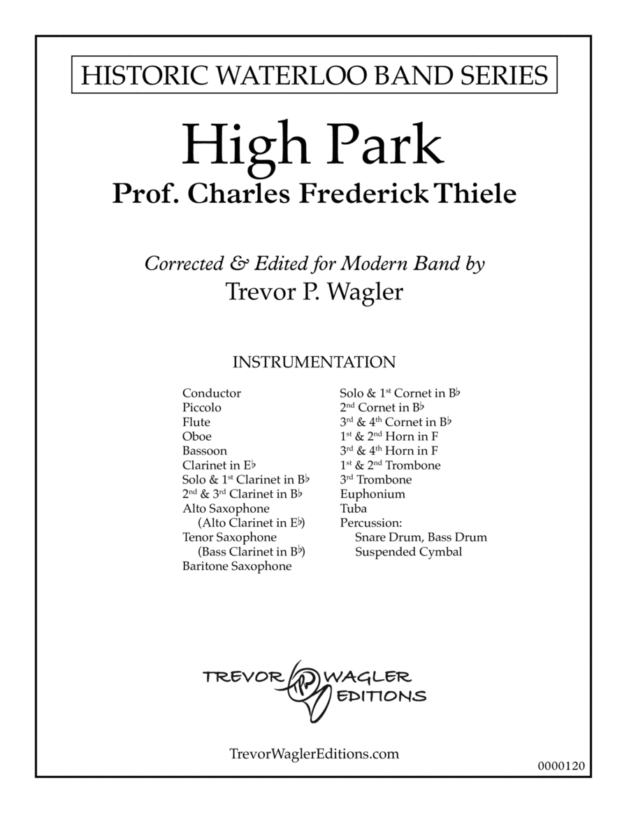 High Park High Park Concert Band scores gallery preview page 1